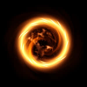 Fiery Orange Portal Abstract PNG image with transparent background