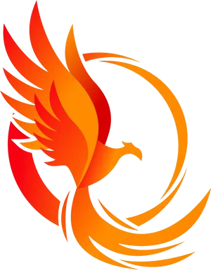 Fiery Phoenix Graphic PNG Image