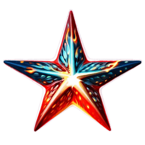 Fiery Red Star PNG boh74 PNG