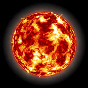 Fiery Sun Close Up PNG image with transparent background