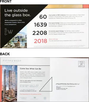 Fifthand West Residences Promotional Mailer PNG Image