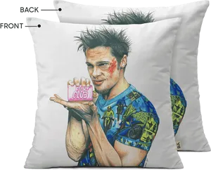 Fight Club Themed Cushion Cover PNG Image