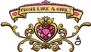 Fight Like A Girl Banner Graphic PNG Image