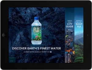 Fiji Water Advertisement Tablet PNG Image