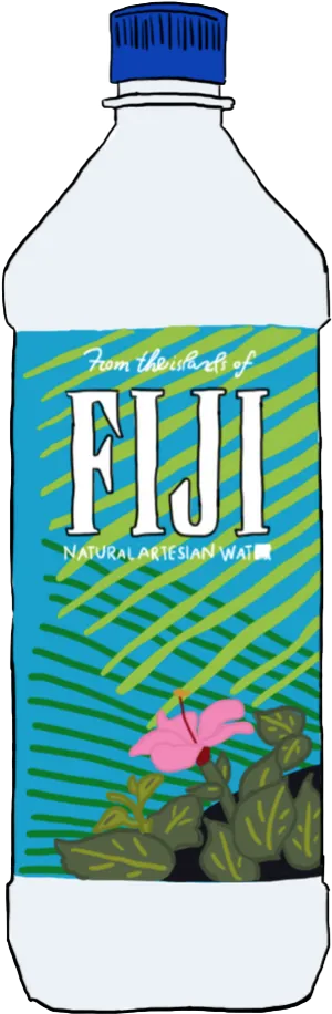 Fiji Water Bottle Artwork PNG Image