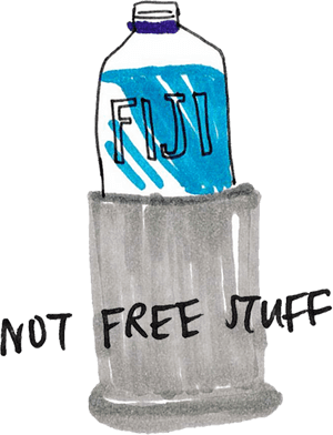 Fiji Water Bottle Illustration PNG image with transparent background