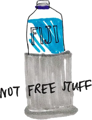 Fiji Water Bottle Illustration PNG Image