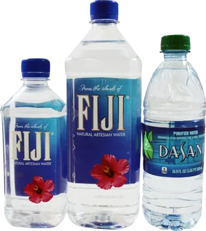 Fiji Water Bottles Variety PNG Image