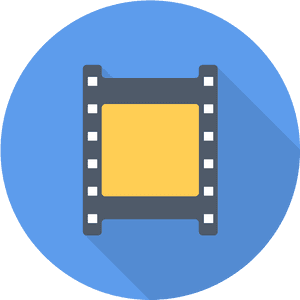 Film Reel Icon Graphic PNG image with transparent background