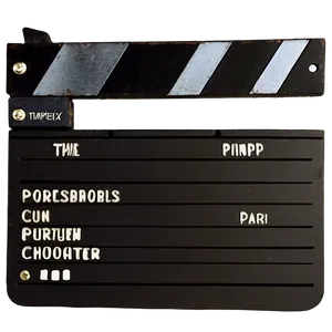 Film Slate Clapperboard Png Bjo PNG Image