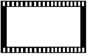 Film Strip Frame Blackand White PNG Image