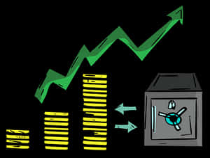 Financial Growth And Security Illustration PNG with transparent background