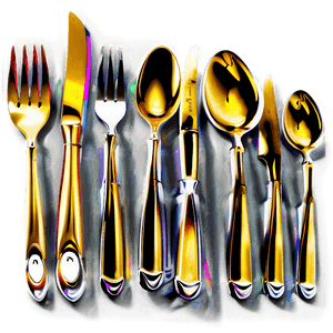 Fine Dining Utensils Set PNG ntk PNG with transparent background