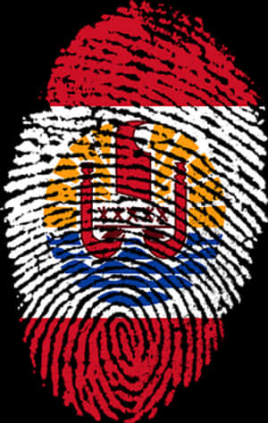 Fingerprint Art Swaziland Flag PNG