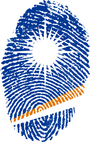 Fingerprint Sunrise Graphic PNG image with transparent background