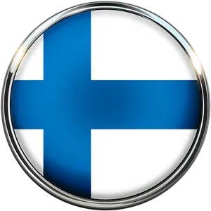 Finland Flag Button PNG Image