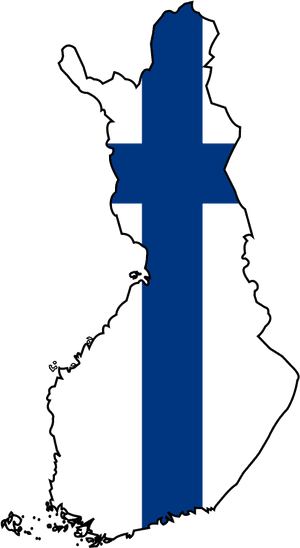 Finland Flag Map Large Map - Finland Flag Map Png, Transparent Png PNG image with transparent background
