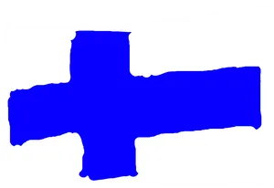 Finland Flag Simple Artistic Representation PNG Image