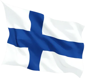 Finland National Flag Waving PNG Image