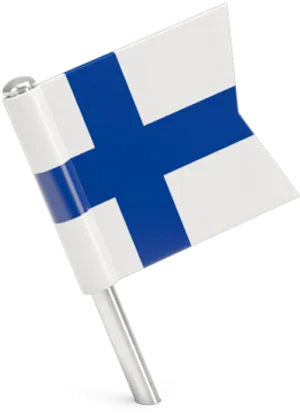 Finnish Flag Waving PNG Image