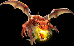 Fire Breathing Dragon Illustration PNG image with transparent background