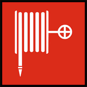Fire Hose Sign Icon PNG image with transparent background