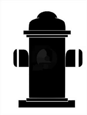 Fire Hydrant Silhouette PNG with transparent background