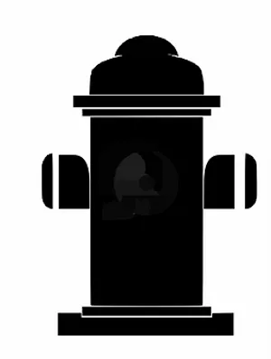 Fire Hydrant Silhouette PNG Image