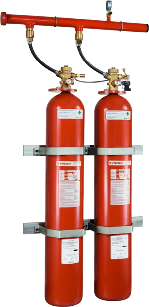 Fire Suppression System Cylinders PNG Image