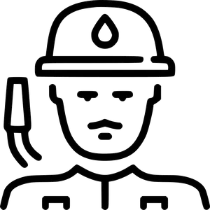 Firefighter Icon Outline PNG Image