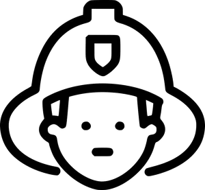 Firefighter Icon Outline PNG Image