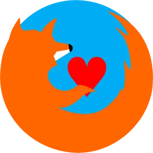 Firefox Logo Love Illustration PNG Image