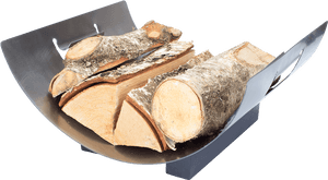 Firewood Logson Metal Stand PNG with transparent background