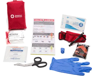 First Aid Kit Components PNG Image