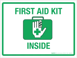 First Aid Kit Signage PNG Image