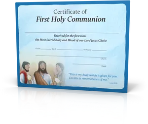 First Holy Communion Certificate PNG Image