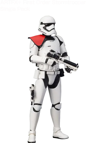 First Order Stormtrooper Figure With Blaster PNG Image