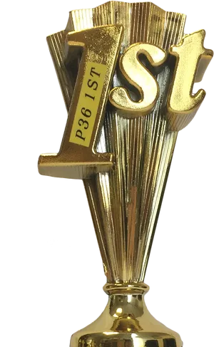 First Place Gold Trophy PNG Image