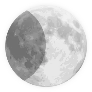 First_ Quarter_ Moon_ Phase_ Illustration PNG Image