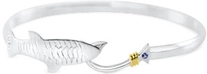 Fish Hook Bracelet Design PNG Image