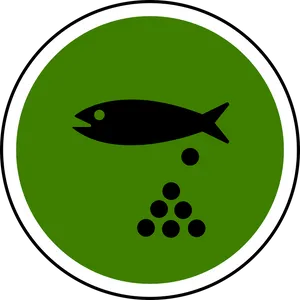 Fish Icon Green Background PNG Image