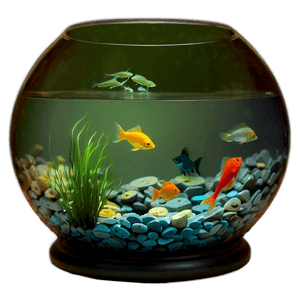 Fishbowl on Table PNG xji PNG