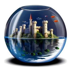 Fishbowl With Castle Png Kkd93 PNG Image