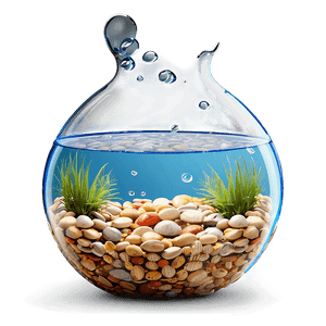 Fishbowl with Pebbles PNG 06212024 PNG