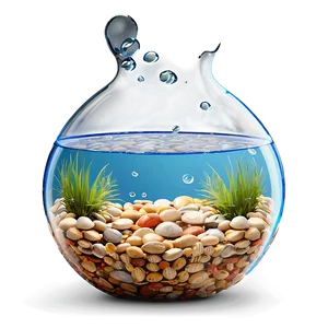 Fishbowl With Pebbles Png 06212024 PNG Image