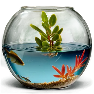 Fishbowl With Plant Png Txu PNG Image