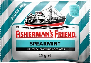 Fishermans Friend Spearmint Lozenges Package PNG Image