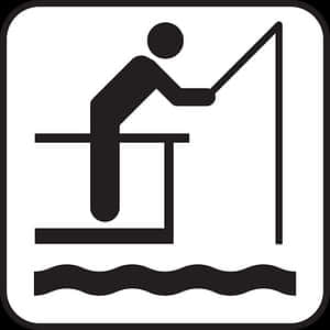 Fishing Activity Sign PNG image with transparent background