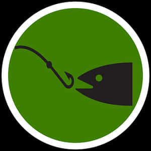 Fishing Hookand Fish Icon PNG image with transparent background