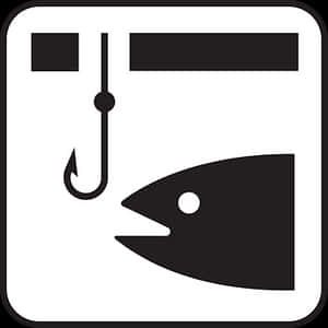 Fishing Hookand Fish Icon PNG image with transparent background